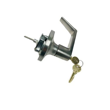 Gan Eden 2.75 in. Backset Commercial Augusta Key in Lever Classroom Rose Exit Device Trim, Satin Chrome GA2006933